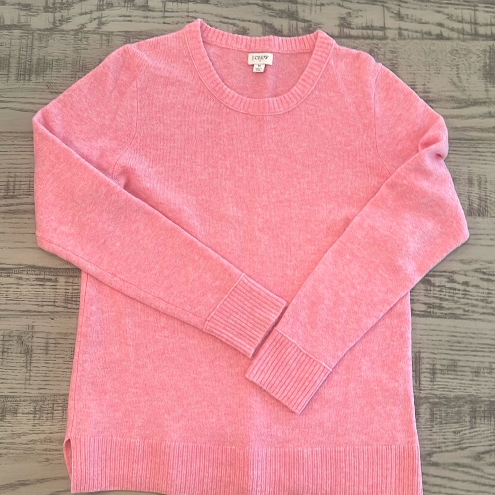 J Crew Wool Blend Sweater - ladies medium- pink